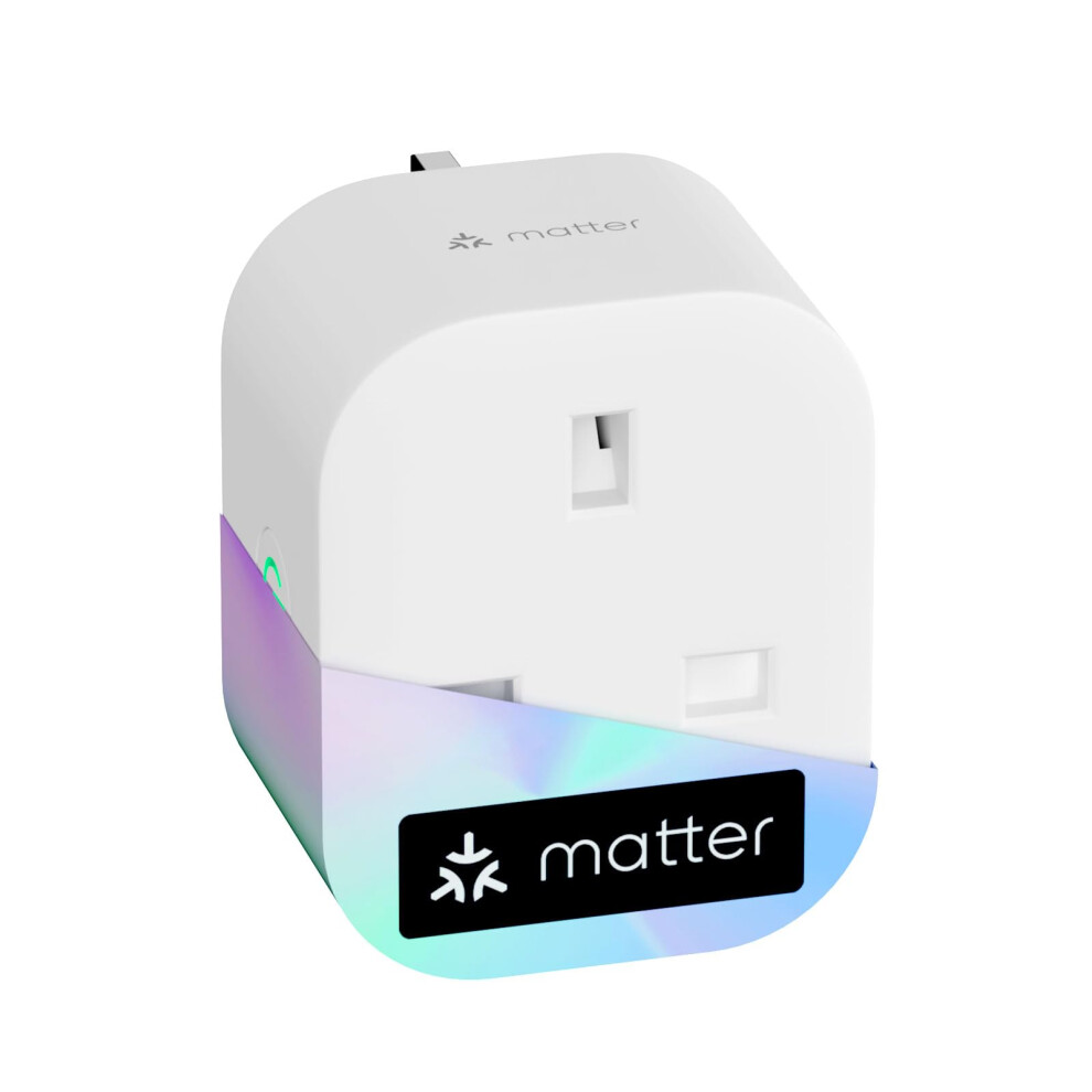 Meross Matter Smart Plug Mini With Energy Monitoring, Works With Apple Homekit, Alexa, Google Home, Smartthings, Wifi Plug With Voice Remote Control,