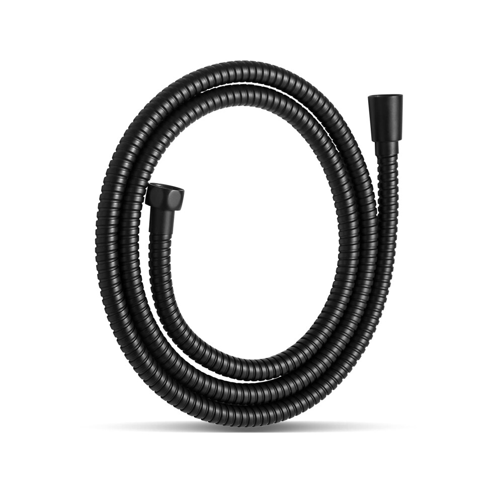 Offo Shower Hose,Stainless Steel Replacement High Pressure Shower Pipe Anti-Kink Shower Hose For Bath Taps Matte Black,1.5M 5051221767383
