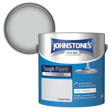 Johnstone's - Bathroom Paint - Frosted Silver - Mid Sheen Finish - Stain Blocker Paint - Use in Moist & Damp Areas- Low Odour - Dry in 1-2 Hours -