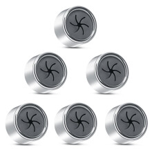 Alyvisun 6Pcs Self-Adhesive Tea Towel Holders, Round Bathroom Tea Towel Hooks Stick on Wall, Push in Suction Kitchen Holders for