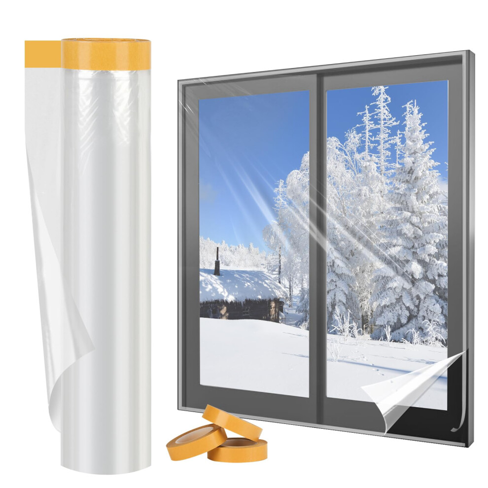 Yotache Window Insulation Kit 1.6M X 10M Long Indoor Window Shrink Film, Pof Insulating Shrink Film For Windows, Draught Excluder Waterproof Dust 5051221765822