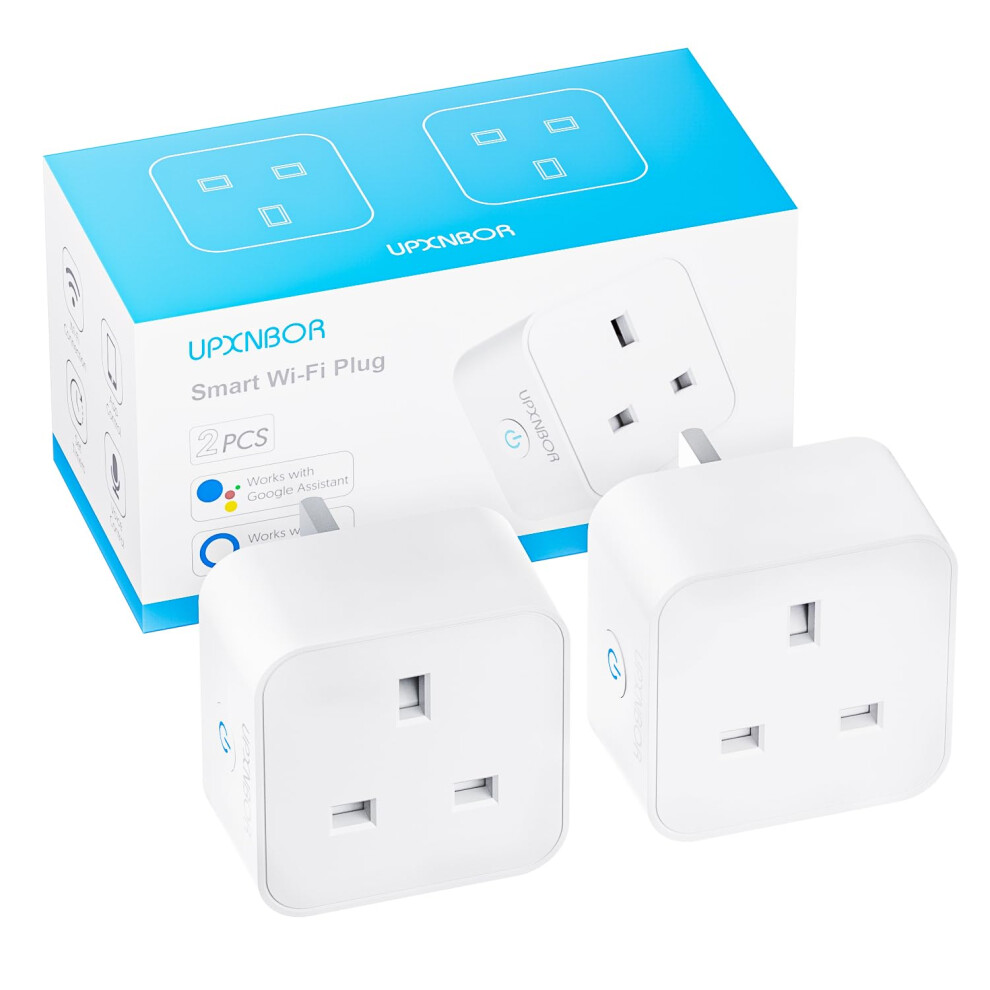 Upxnbor Smart Plug, Wi-Fi Outlet Compatible With Alexa, Google Home, Wireless Smart Socket With Energy Monitoring, Timer & App Remote Control, 2.4Ghz 5051222346969