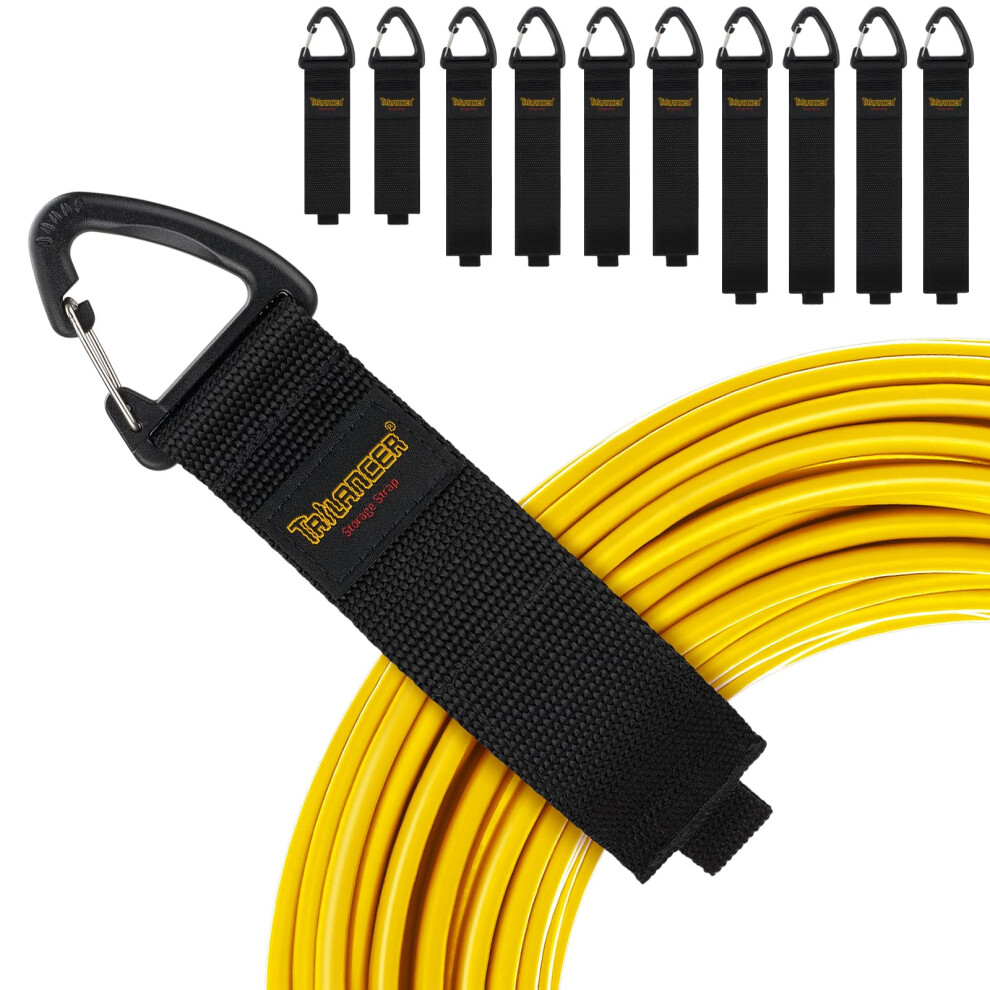 Heavy Duty Storage Straps(10-Pack), Trilancer Hook-And-Loop Cord Organizer And Hanger With Triangular Buckle For Cables, Wires, Rope, Hoses, 5051221766256