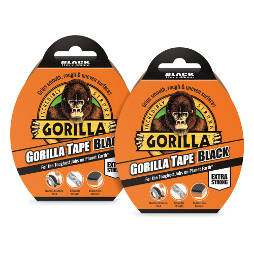 Gorilla Gorilla Tape Black 32m (2 Pack)