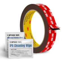 5952 Heavy Duty Double Sided Foam Tape - Industrial Strength Mounting Tape for Metal, Plastic & Painted Surfaces - High Bond Waterproof Acrylic