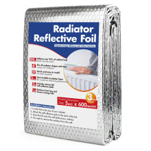 Radiator Reflector Foil Insulation ? 5m x 60cm Heat Reflective Radiator Foil Roll ? Energy-Saving Radiator Heat Deflector Panel ? Easy to Cut &