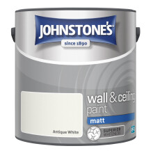 Johnstone's - Wall & Ceiling Paint - Antique White - Matt Finish - Emulsion Paint - Fantastic Coverage - Easy to Apply - Dry in 1-2 Hours - 12m2
