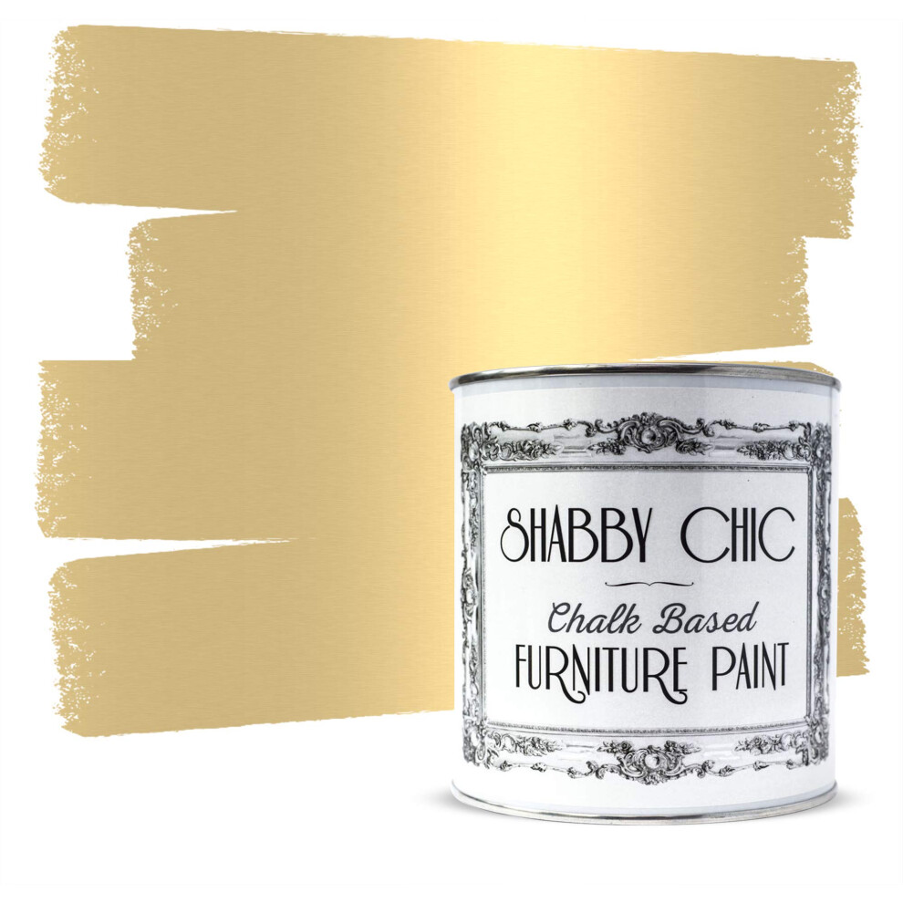 Shabby Chic Chalk Based Furniture Paint, Antique Gold - 250 Ml | Distressed Matt Finish For Furniture, Home Decor Or Diy Projects | Interior & 5051221770031