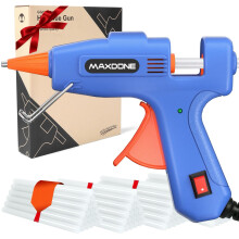 Hot Glue Gun Fireproof Mini Glue Gun with 30pcs Glue Sticks 7 mm Upgraded Version, 50W Hot Glue Gun Blue Fast Heating for DIY Craft Projects and Home