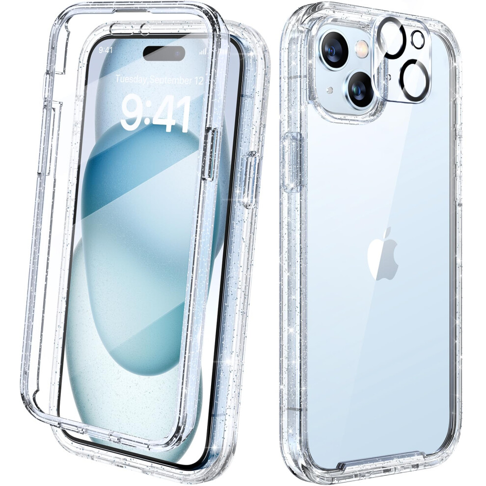 Diaclara Designed For Iphone 15 Phone Case, Full Body Rugged Case With Built-In Touch Sensitive Anti-Scratch Screen Protector, With Camera Lens 5051222427859