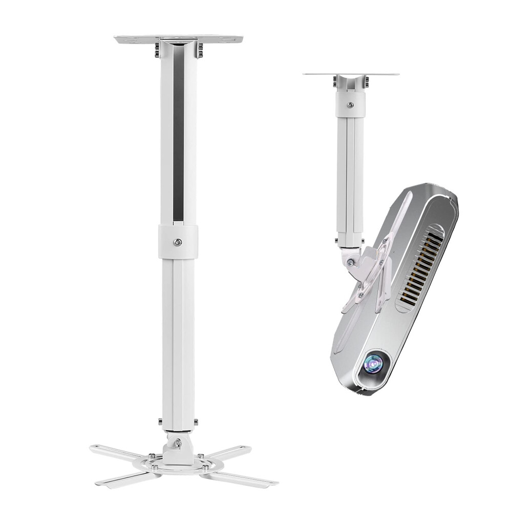 Suptek Projector Ceiling/Wall Mount - 360? Rotate, 90? Swivel & Tilt, 210-540Mm Extension Pole, Max 13.6Kg, 70-300Mm Fixing Holes, Pr05w White 5051221776156