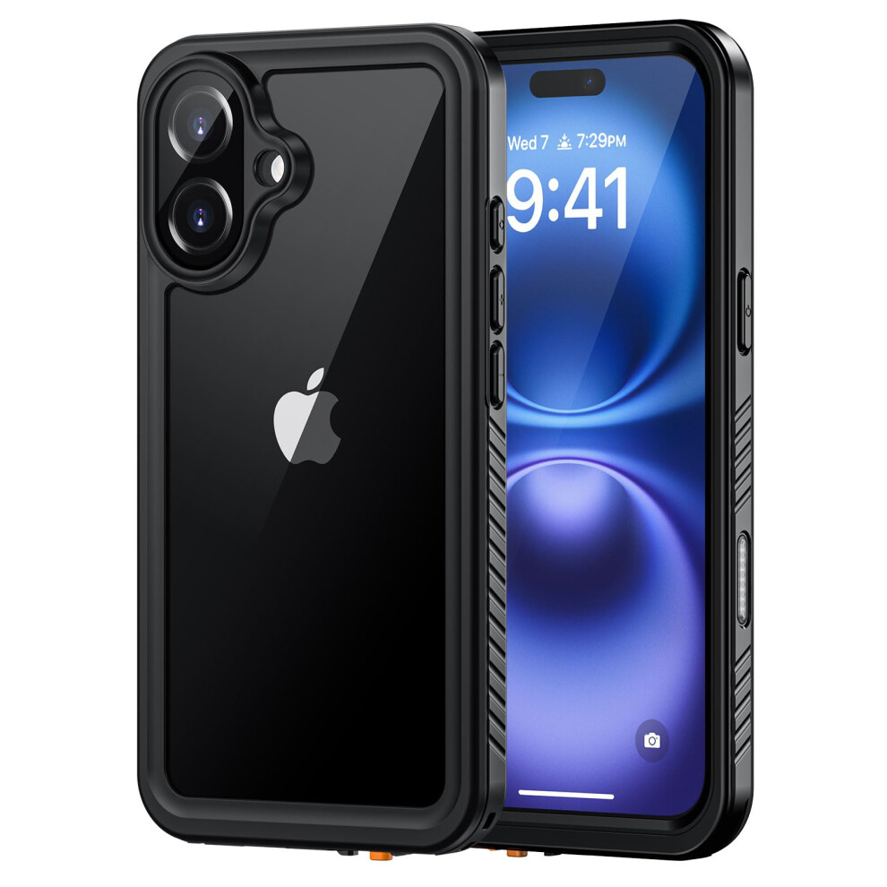 Lanhiem For Iphone 16 Case, Ip68 Waterproof Dustproof Shockproof Cases With Built-In Screen Protector, 360 Full Body Protective Heavy Duty Rugged 5051222425732