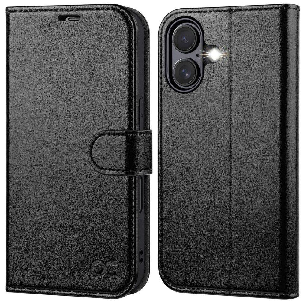Ocase For Iphone 16 Case, Pu Leather Wallet, Magnetic Flip Folio Cover With Rfid Blocking, Card Holders, Shockproof Tpu, And Kickstand For 6.1 Inch 5051221777474