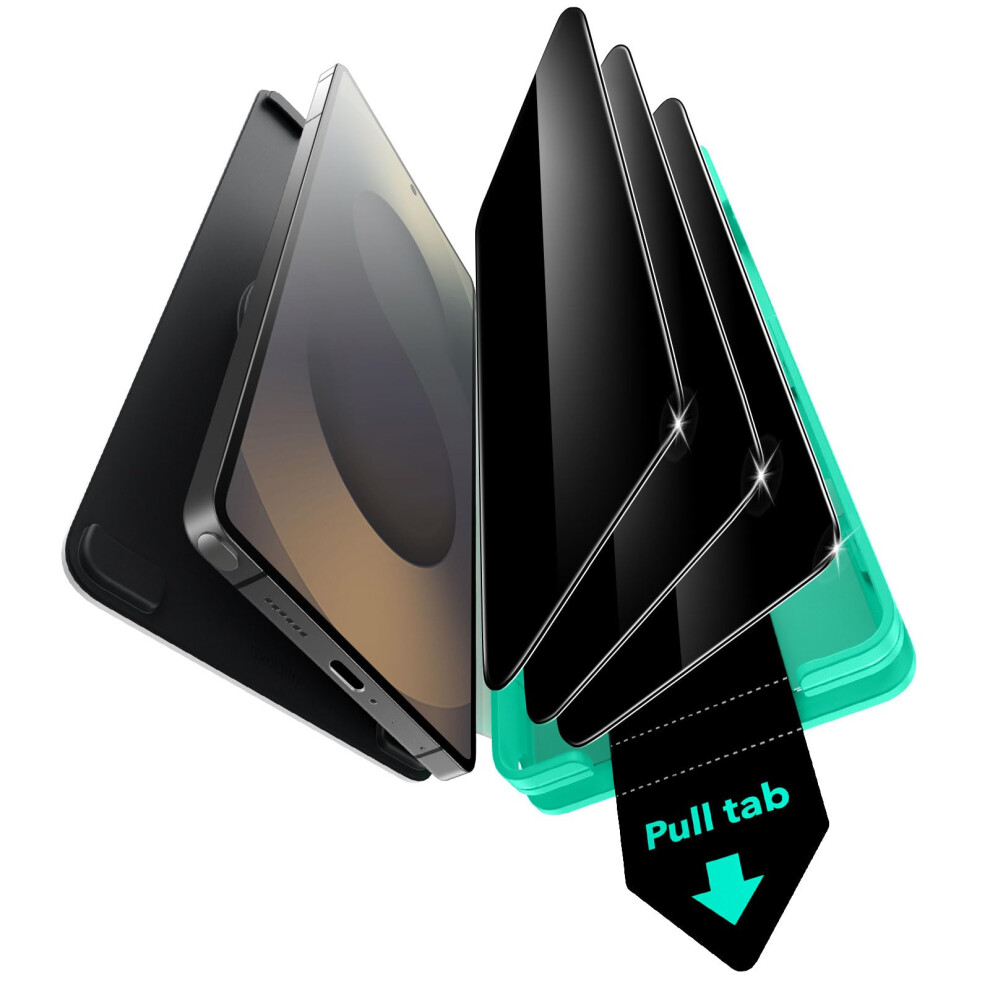 Esr 3 Pack For Samsung Galaxy S25 Ultra Privacy Screen Protector, 9H+ Hardness Tempered Glass With Easy Installation, Auto Dust-Elimination Tool For 5051221777825