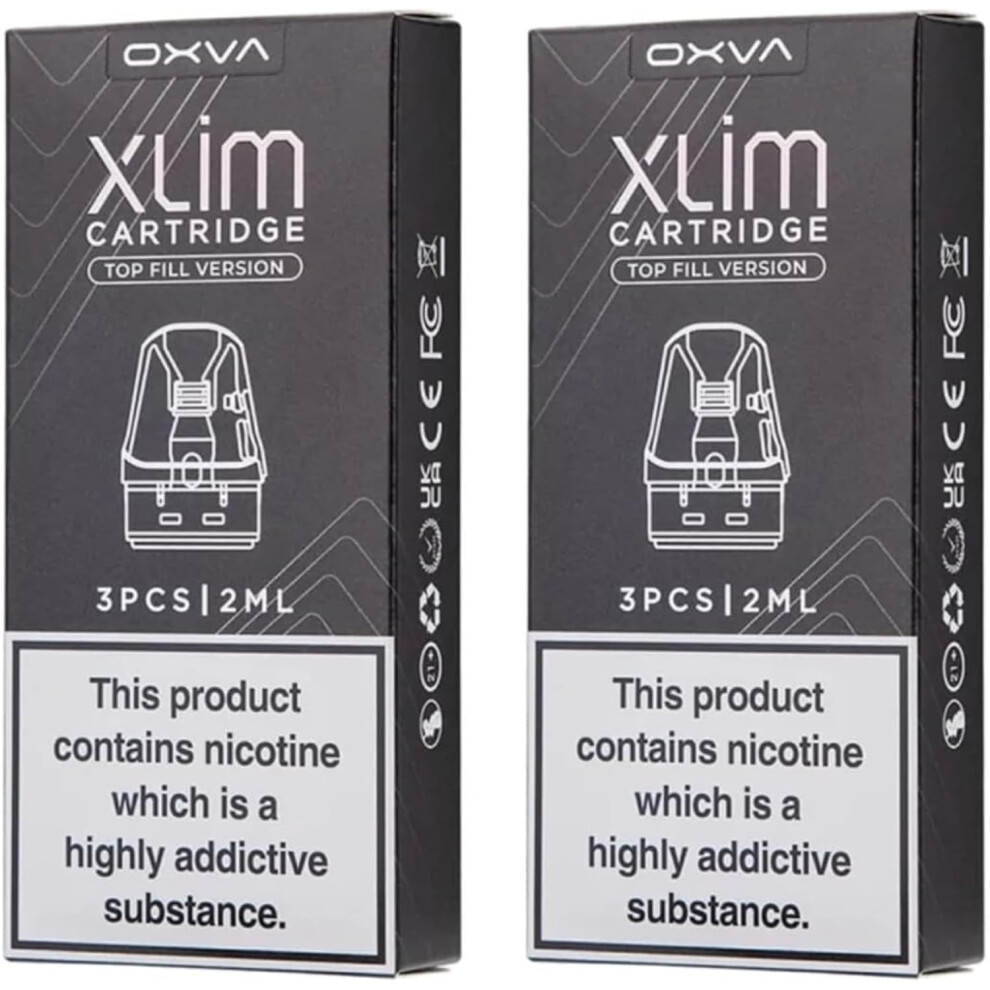Vow Vapers Oxva Xlim Pods V3 New Oxva Vape Pods For Oxva Xlim Pro, Xlim Vape Kit Xlim Se Xlim 2Ml Cartridge Top Filling V3 Pods 2 Packs Of 3 No Nicotine. (0.6 2