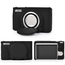 MUZIRI KINOKOO Silicone Case for Canon PowerShot SX740 SX730 HS Camera - Soft Rubber SX730 SX740 HS Protective Case with Removeable Lens Cover - Slim