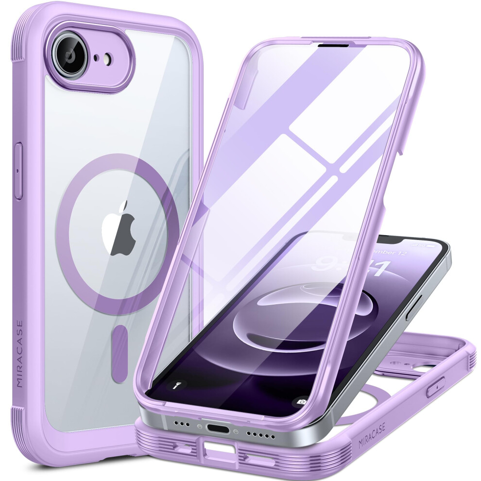 Miracase Magnetic Case For Iphone 16E Case 6.1-Inch 2025, [Built-In 9H Tempered Glass Screen Protector] Full Body Bumper Shockproof With Clear Back 5051222405055