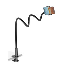 TRYONE Gooseneck Phone Holder Stand for Bed Flexible Long 35-inch Arm Mobile Phones Mount Clamp on Desk Compatible with iPhone 16 15 14 13 12 11Pro