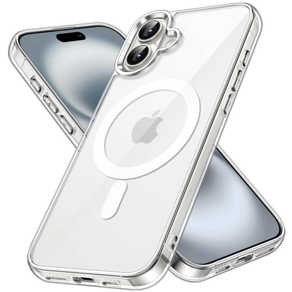 Jetech Magnetic Case For Iphone 16 Plus 6.7-Inch Compatible With Magsafe, Shockproof Phone Bumper Cover, Anti-Scratch Clear Back (Clear) 5051221776019