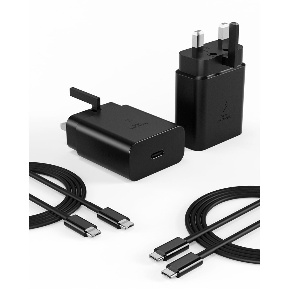 Jeestam Super Fast Charger Usb C, 2 Pack 45W Fast Charger Plug Compatible With Samsung Galaxy S25 Ultra/S25+/S25/S24 Ultra/S24/S24+/S23 Ultra/S23/S22 5051222409824