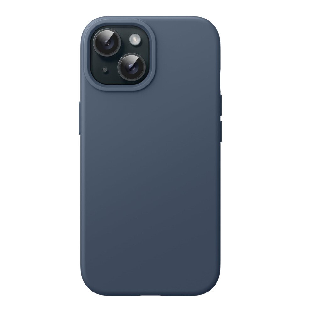 Jetech Silicone Case For Iphone 15 6.1-Inch, Silky-Soft Touch Full-Body Protective Phone Case, Shockproof Cover (Storm ) Blue 5051221780108