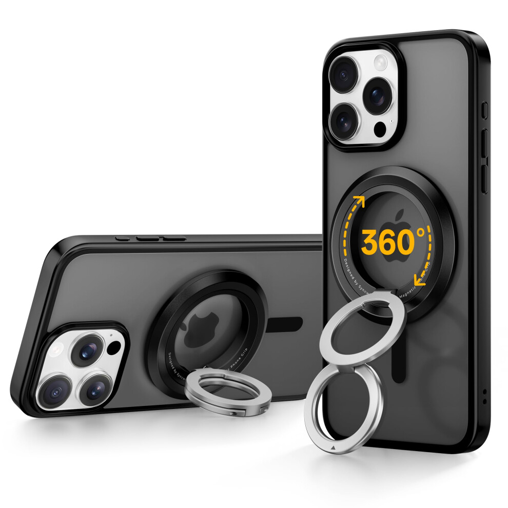 Syncwire Phone Ring Holder Grip For Magsafe, 360? Rotation Magnetic Cell Phone Grip Stand Two-Sided Magnetic Compatible With Iphone 17 16 15 14 13 12 5051222426272