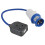 PRO ELEC 16A Mains Socket to CEE Plug Converter, 230V, Blue, 350mm 1