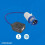 PRO ELEC 16A Mains Socket to CEE Plug Converter, 230V, Blue, 350mm 2