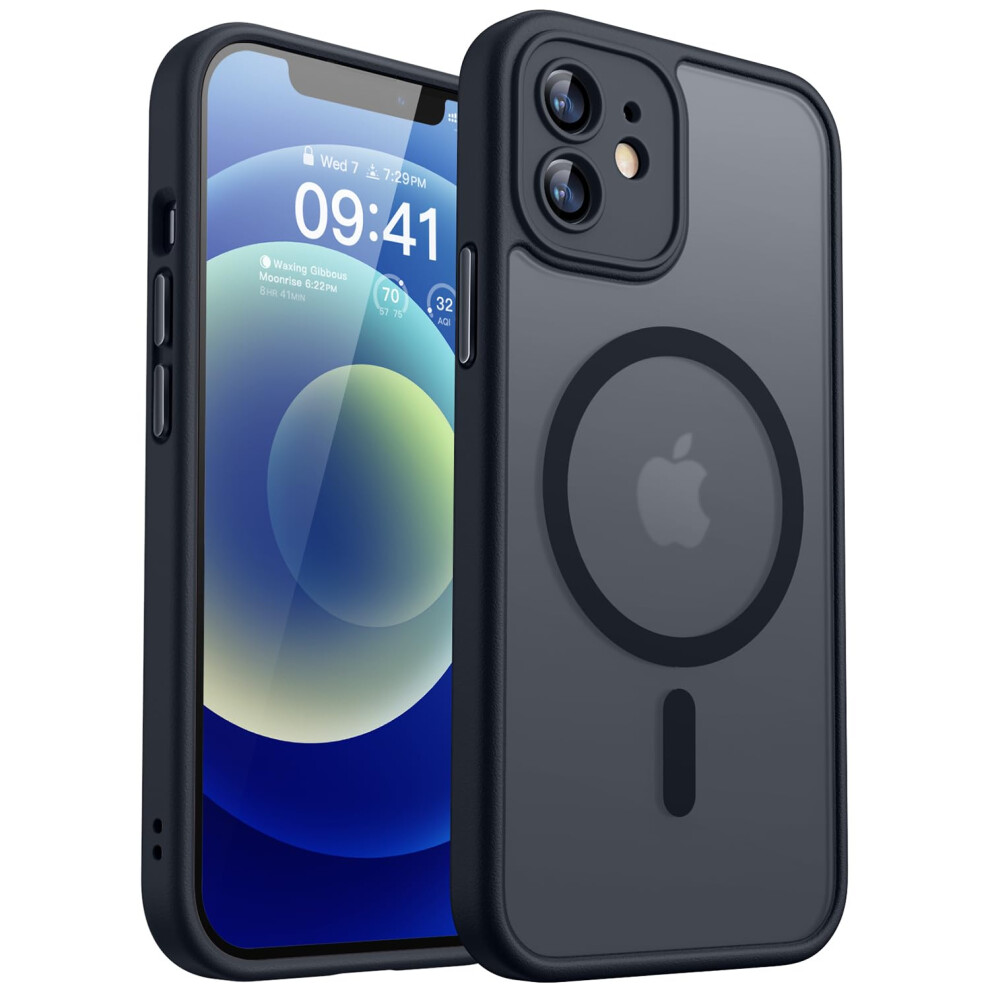 Canshn Magnetic Compatible With Iphone 12 Case(6.1 Inch), Upgraded [Full Camera Protection] [Compatible With Magsafe] [Translucent Matte] Shockproof 5051221779539