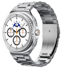SPGUARD Band Compatible with Samsung Galaxy Watch8 40mm/44mm/Classic 46mm 2025,No Gap Business Stainless Steel Metal Band Strap for Galaxy Watch 8 Men