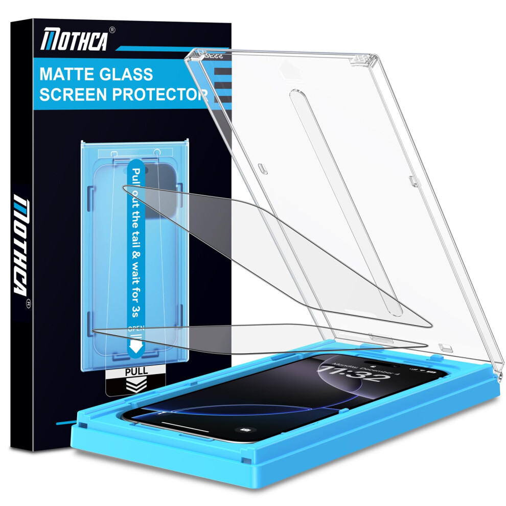 Mothca 2 Pack Matte Glass Screen Protector For Iphone 17 Pro Max/ 16 Pro Max, Anti-Glare & Anti-Fingerprint Tempered Glass Film, Easy Install Bubble 5051221780559