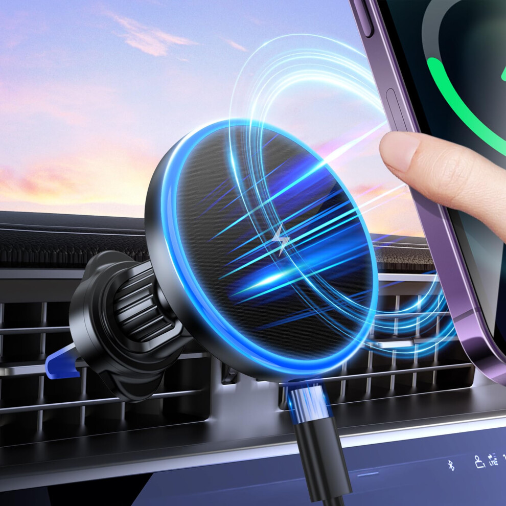 For Magsafe Car Mount Charger [15W Fastest Charging], Magnetic Car Phone Holder Wireless Charger For Magsafe Phone Holder Air Vent Cradle For Iphone 5051221781938