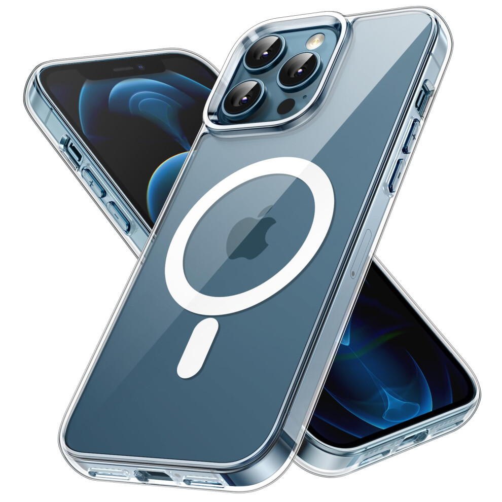 Jetech Magnetic Case For Iphone 12 Pro Max 6.7-Inch Compatible With Magsafe Wireless Charging, Shockproof Phone Bumper Cover, Anti-Scratch Clear Back 6222053915764