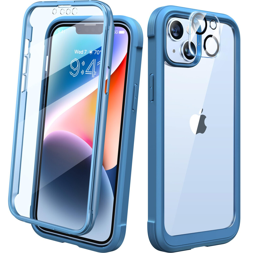 Diaclara Designed For Iphone 14 Case, Full Body Rugged Case With Built-In Touch Sensitive Anti-Scratch Screen Protector, With Camera Lens Protector 5051222421536