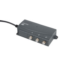 Labgear 2 Way TV Signal Distribution Amplifier, F-Type Connections, 4G & 5G Filtered, Indoor Aerial Booster for TV/FM/DAB, RED Compliant - Button