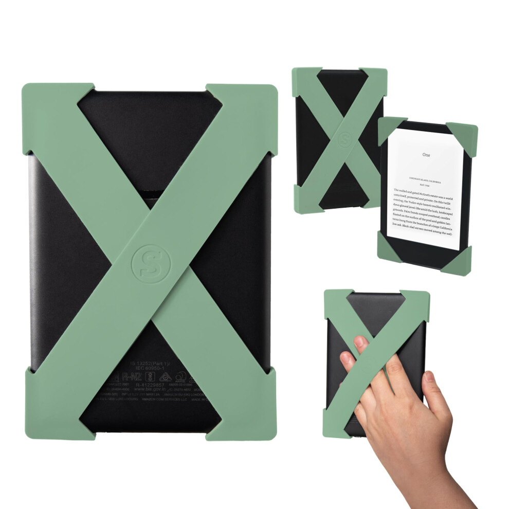 Strapsicle Hand Strap For Kindles & Kobos ? Fits Kindle Basic Gen 11 & 12, Kobo Nia ? 2 Pack Lightweight Grip ? Small ? Sage 5051221786179