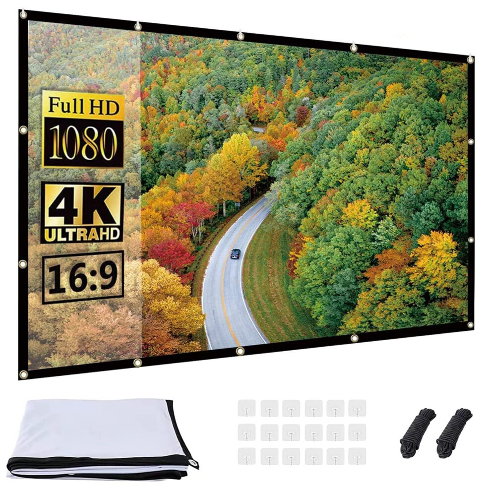 Owill Projector Screen 16:9 Hd Foldable For Home Theater Cinema Indoor Outdoor (120 Inch) 5051222418529