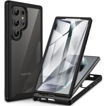 CENHUFO for Samsung Galaxy S24 Ultra Case Built-in Screen Protector, Military Grade Shockproof Clear Cover 360?Full Body Protective Rugged Bumper