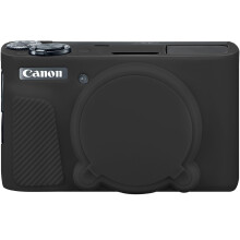 Elonbo Camera Case, Soft Silicone Protective Case for Canon PowerShot SX740/ SX730 Digital Camera, Removable Lens Cover, Black