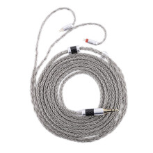 Linsoul Tripowin Zonie IEM Cable, 2m Long Earbud Cord, 16 Core Silver Plated Earphone Cable, in Ear Monitor Wire for Audiophile Musician (2Pin)