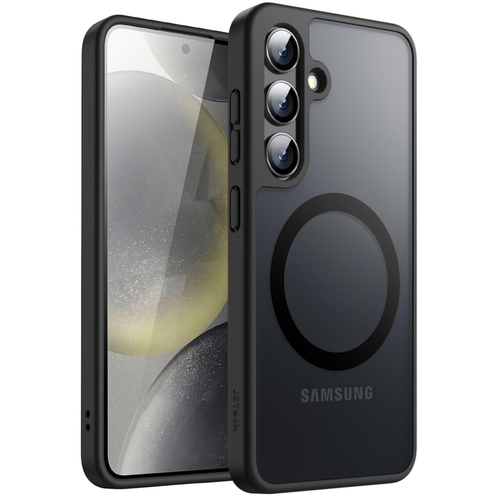 Jetech Magnetic Case For Samsung Galaxy S24+ / S24 Plus 5G, Compatible With Magsafe, Translucent Matte Back Shockproof Phone Cover (Black) Black 5051221785042