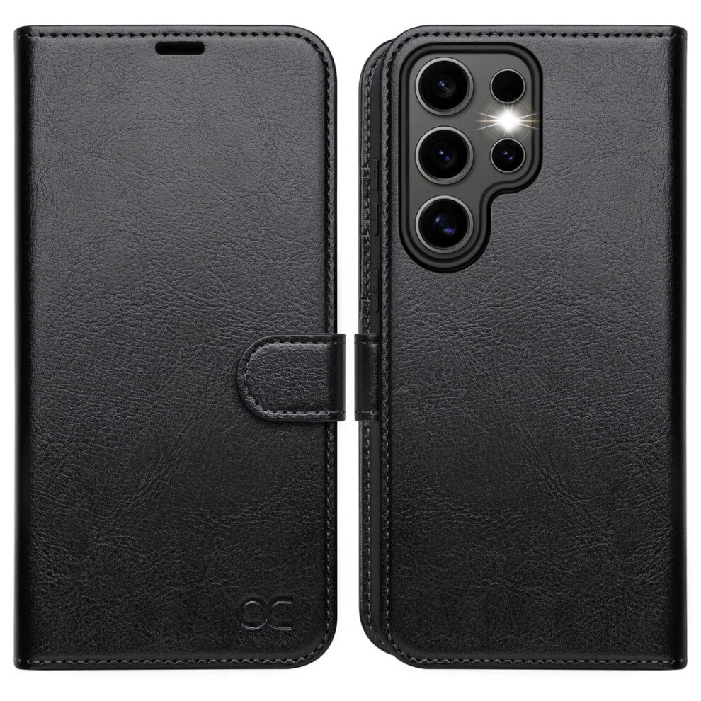 Ocase For Samsung Galaxy S25 Ultra Case, Pu Leather Wallet, Magnetic Flip Folio Cover With Rfid Blocking, Card Holders, Shockproof Tpu, And Kickstand 5051221788944