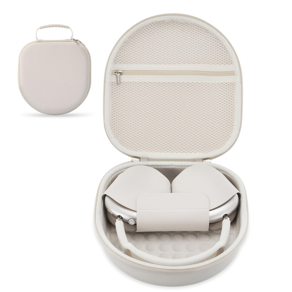 Case For Apple Airpods Max Headphones, Travel Portable Headphone Hard Case Cover Bag, Mesh Pouch With Zipper For Charger And Accessories (Starlight) 5051221787893