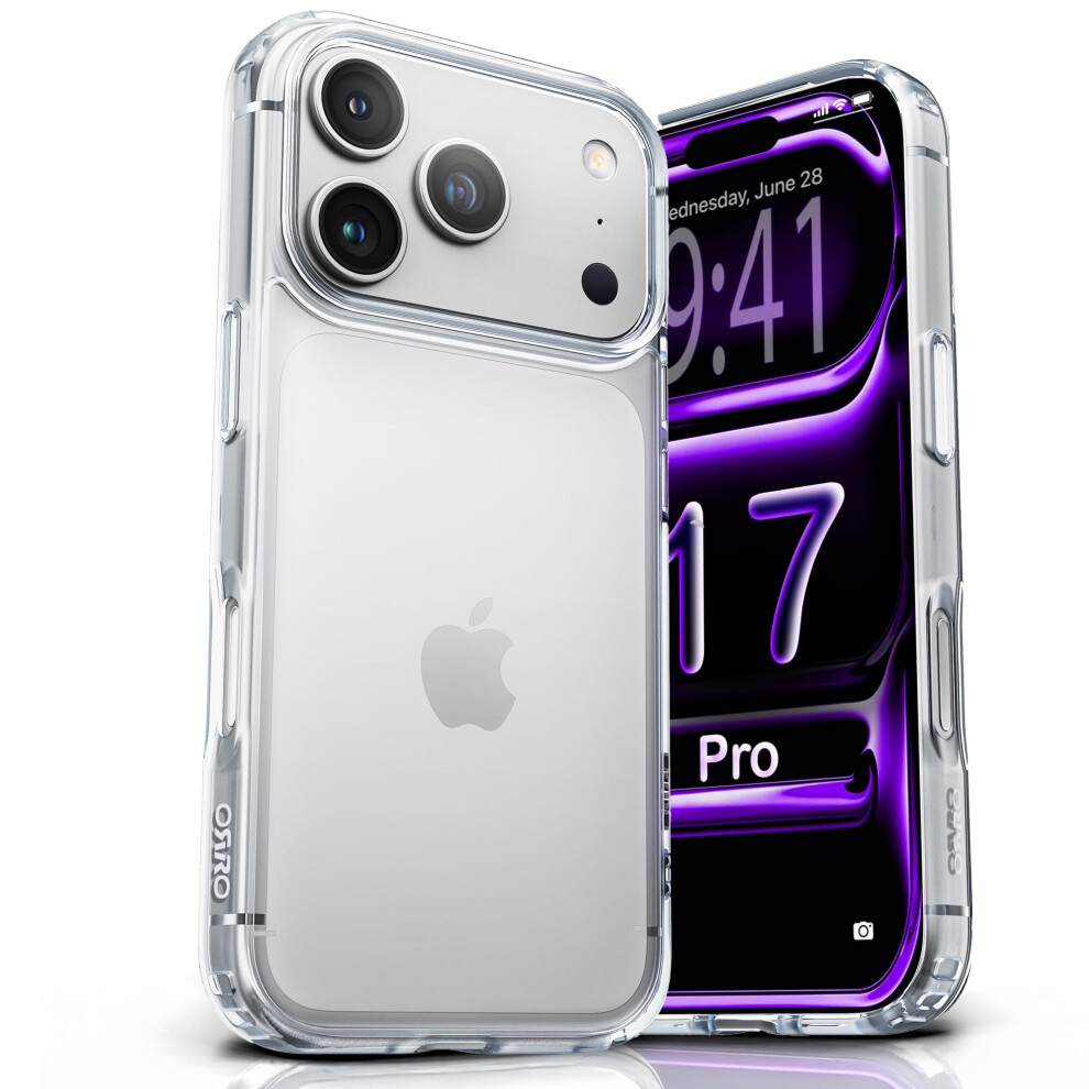 Orro Clear Case For Iphone 17 Pro - Hard Back, Raised Bezels, Yellowing Resistance - Reinforced Impact Corners 5051221787176