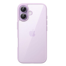 JETech Case for iPhone 17 6.3-Inch, Shockproof Phone Bumper Cover, Solid Color Matte TPU Frame, Anti-Scratch Clear Back (Lavender)