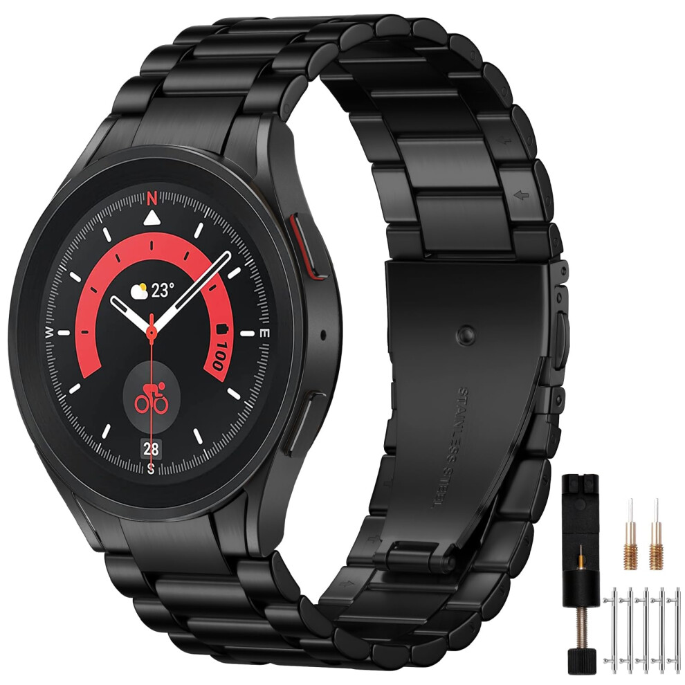 Mastten No Gap Compatible With Samsung Galaxy Watch 7 6 5 4 Strap 44Mm 40Mm, Stainless Steel Metal Watchband For Galaxy Watch 6 Classic Strap 47Mm 5051222427491