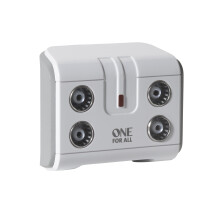 One For All SV9604 4 Way Signal Booster/Splitter for TV
