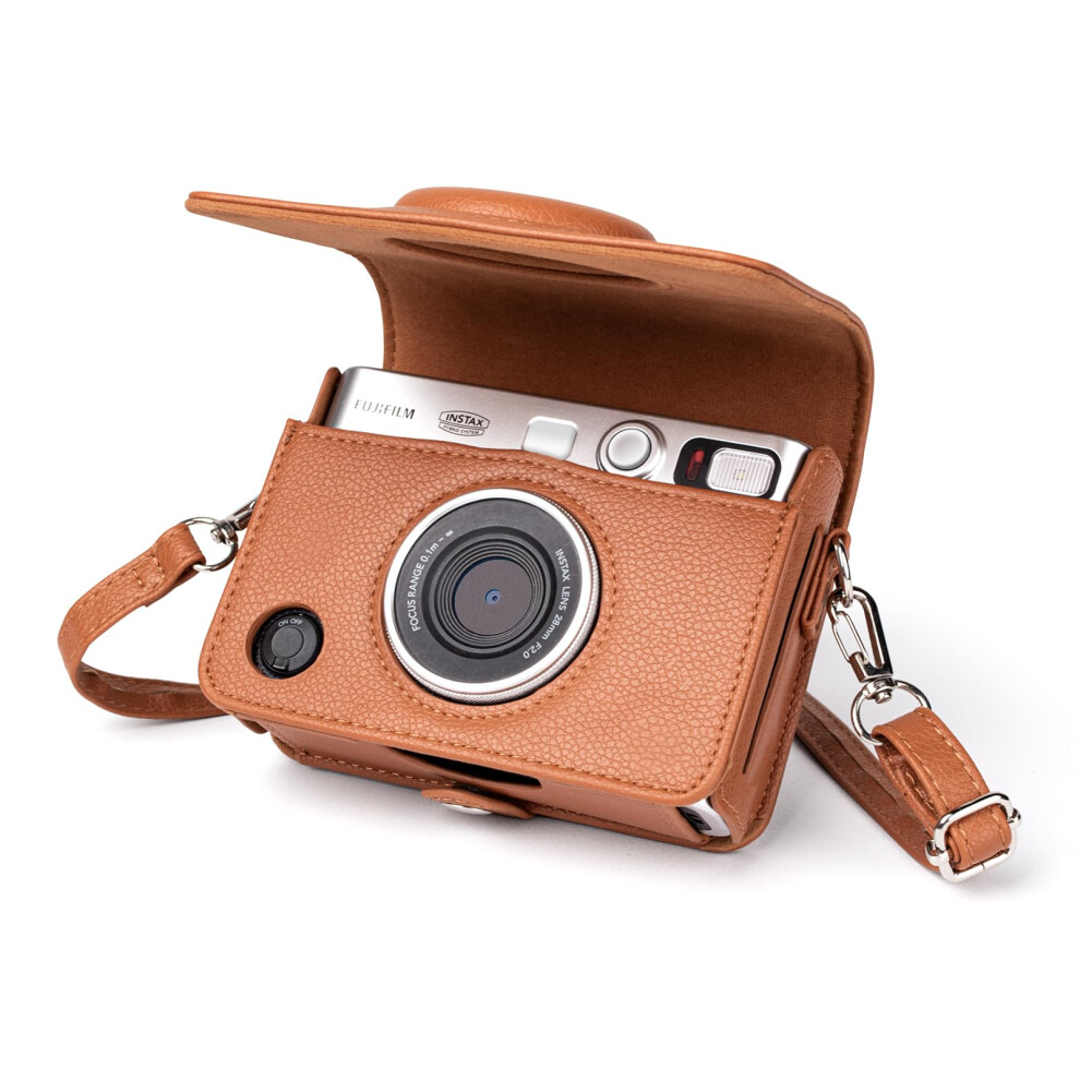 Muziri Kinokoo Mini Evo Protective Camera Case, Pu Leather Case Compatible For Fuji Instax Mini Evo Instant Camera With Adjustable Shoulder Strap - 5051221793191