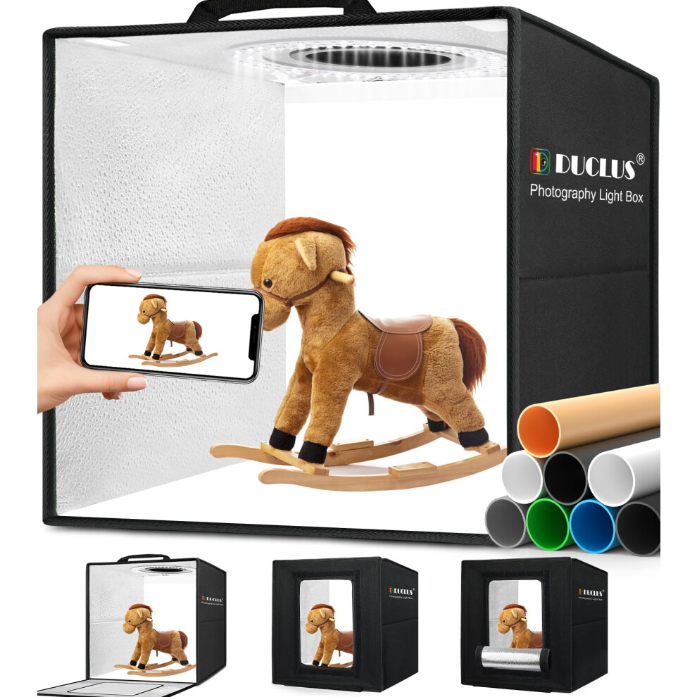 Box Photography 30Cm/12"X12" Portable Photo-Box Booth, Mini Shooting Tent Kit With 120 Led S Dimmable, 8 Photo Backdrops For Product Light 5051222433645