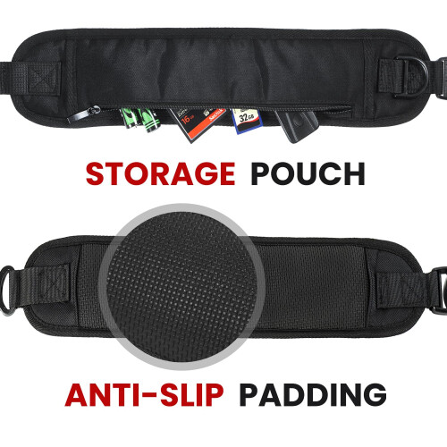 waka Camera Shoulder Strap, Anti-slip Over Shoulder Camera Sling Strap Quick Release with Safety Tether, Comfortable Camera Neck Strap for DSLR Camera 2